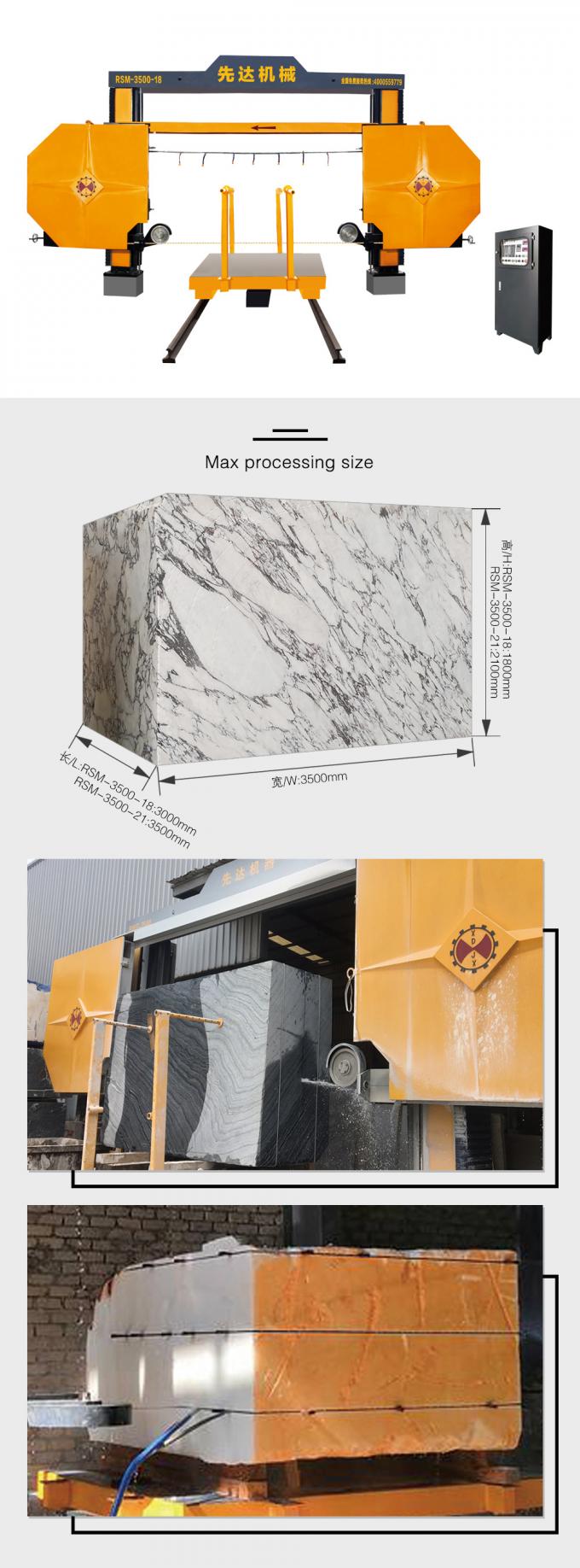 آلة تقسيم بلوك قطع الحجر Rsm-3500-18 / 21 هارد روك قطع الحجر المحاجر 0