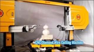 آلة المنشار السلكي الماسي CNC ذات 5 محاور عالية الدقة لتحديد ملامح الحجر المعقدة والنحت ثلاثي الأبعاد