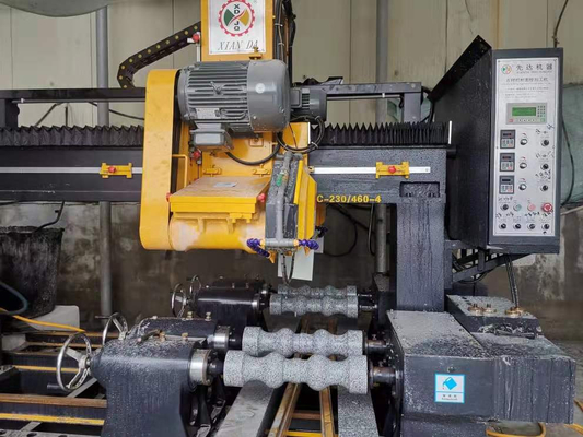 جودة  PLC / CNC Four Pcs Baluster Cutting Machine For Pillar，column Base And Column Caps Roadblock مصنع