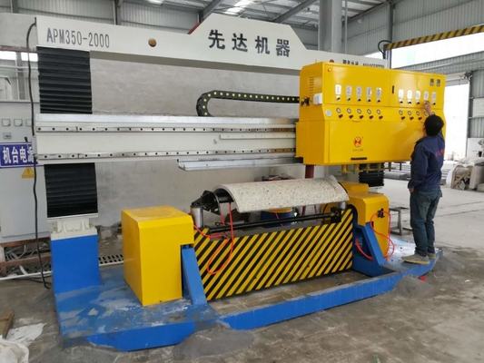 CNC حجر دائري شرائح آلة البوليس 1300mm طول المعالجة