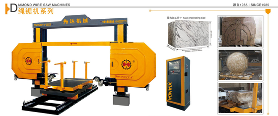 4- محور CNC الماسة سلك المنشار مع نظام التحكم التلقائي للرخام ، الجرانيت