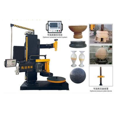 آلة تشكيل عمودية CNC بقطر قطع أقصى 1000 مم وسفر رفع عمودي 1500 مم لقطع ألواح الحجر