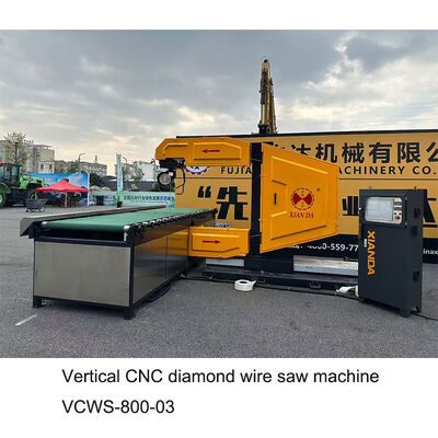 آلة المنشار السلكي الماسي CNC العمودية لتصوير الحجر ثلاثي الأبعاد وقطع الكتل