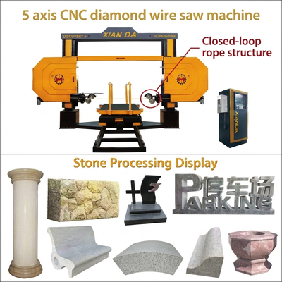 5 محور CNC الماسة سلك الشفرة آلة لقطع الجرانيت والرخام مع 2600 × 3000 × 1500 مم حجم المعالجة