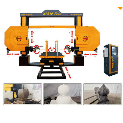 آلة المنشار السلكي الماسي CNC ذات 5 محاور عالية الدقة لتحديد ملامح الحجر المعقدة والنحت ثلاثي الأبعاد