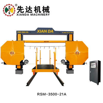 XIANDA RSM‐3500‐21 آلة شفرة الأسلاك الماسية، 2 محور PLC التحكم في الحركة آلة قطع الكتل الحجرية لجهاز تقسيم الرخام الجرانيت