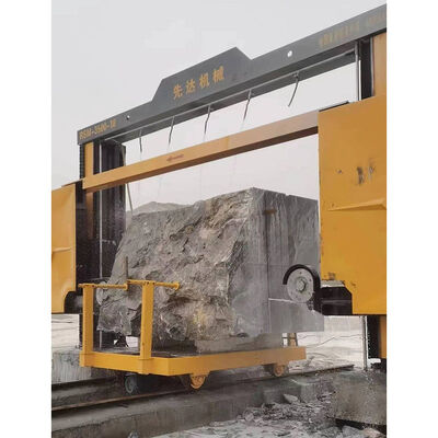 XIANDA RSM‐3500‐21 آلة شفرة الأسلاك الماسية، 2 محور PLC التحكم في الحركة آلة قطع الكتل الحجرية لجهاز تقسيم الرخام الجرانيت