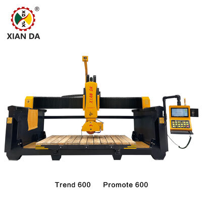 Xianda Trend 600 & Promotion 600 5 محور CNC منشار الجسر آلة قطع الحجر للجرانيت الكوارتز كونترتوب الحجر الاصطناعي قالب الطحن