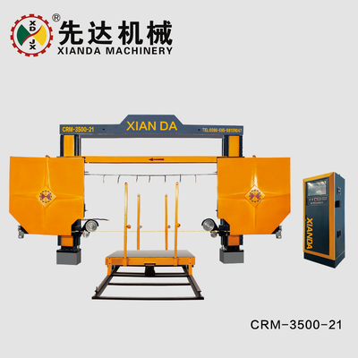 ماكينة منشار السلك الماسي CNC ذات 4 محاور CRM‑3500‑21 / CRM‑3500‑22FW لقص الأعمدة الرومانية والألواح القوسية الحجرية