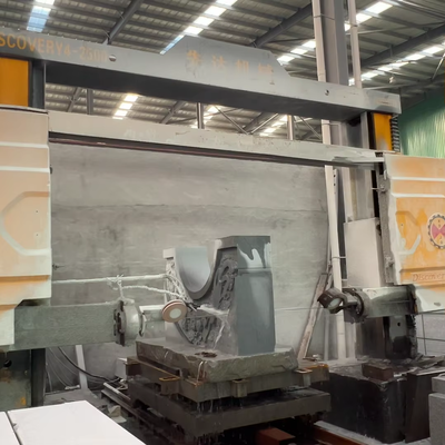 ماكينة منشار السلك الماسي CNC رباعية المحاور Discovery-4 مزودة بمحرك مغناطيس دائم بقوة 15 كيلوواط لقطع الحجر بأبعاد 2000*2300*1500 مم