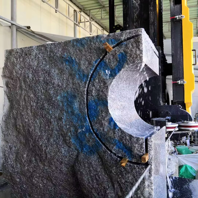 ماكينة منشار سلك ماسي CNC ذات 4 محاور XIANDA DTWS-1500 DTWS-2000 لقص وتشكيل أحجار شواهد القبور والأشكال الخاصة من الجرانيت والرخام