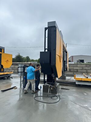 CTS-3500 أربعة محاور CNC الماسة سلك المنشار مع 15KW المحرك الرئيسي و50 طن لوحة عمل محرك المسمار لقطع الحجر 3500 * 3500 * 2100mm