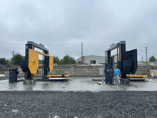 CTS-3500 أربعة محاور CNC الماسة سلك المنشار مع 15KW المحرك الرئيسي و50 طن لوحة عمل محرك المسمار لقطع الحجر 3500 * 3500 * 2100mm